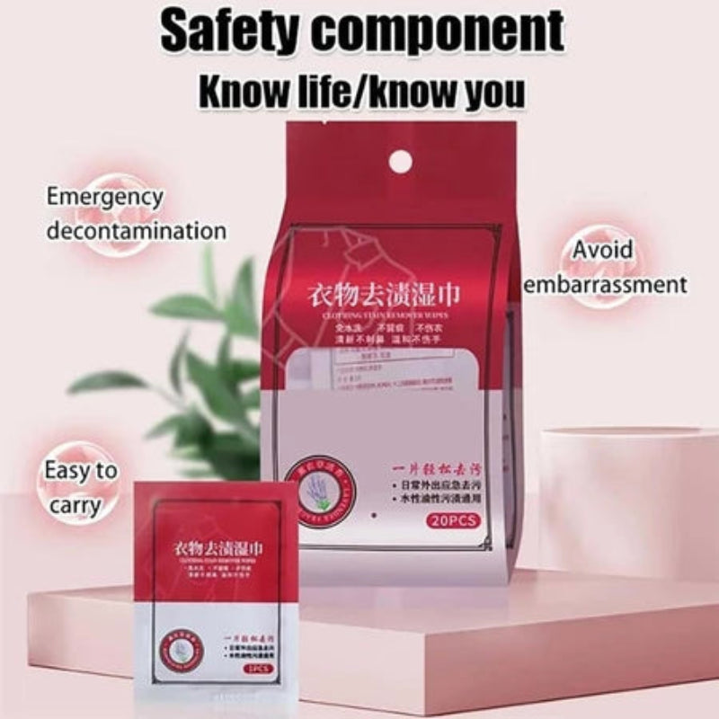 Pack Of 30 Clothing Stain Remover Wipes