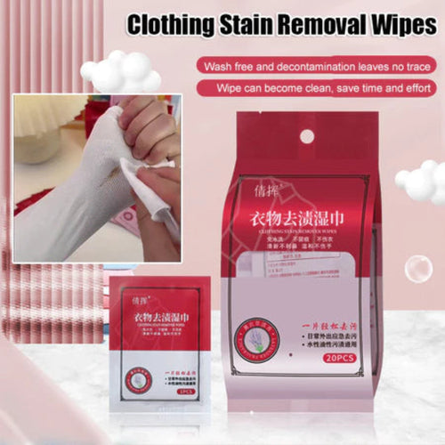 Pack Of 30 Clothing Stain Remover Wipes