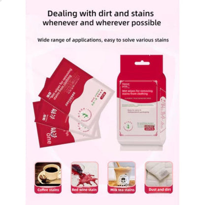 Pack Of 30 Clothing Stain Remover Wipes
